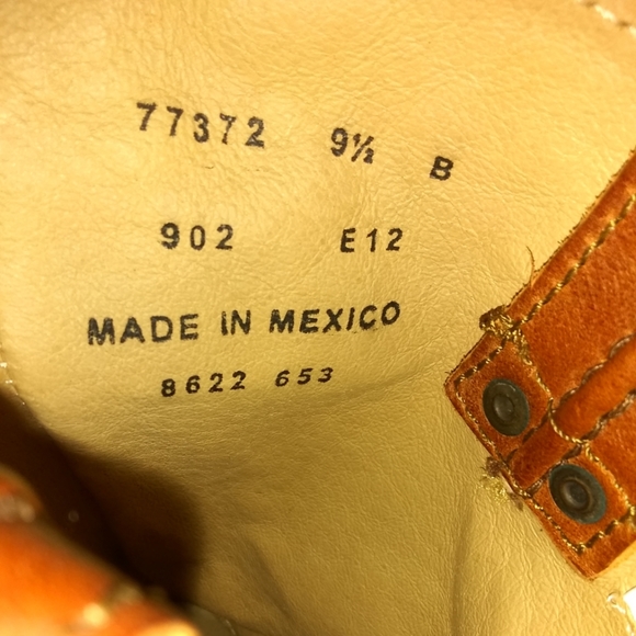 Frye Carmen Leather Harness Short Boots Whiskey 8.5 9 - Picture 8 of 12